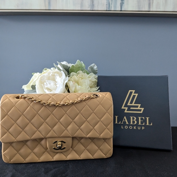 Chanel Lambskin Medium Classic Double Flap-Beige - Picture 1 of 8
